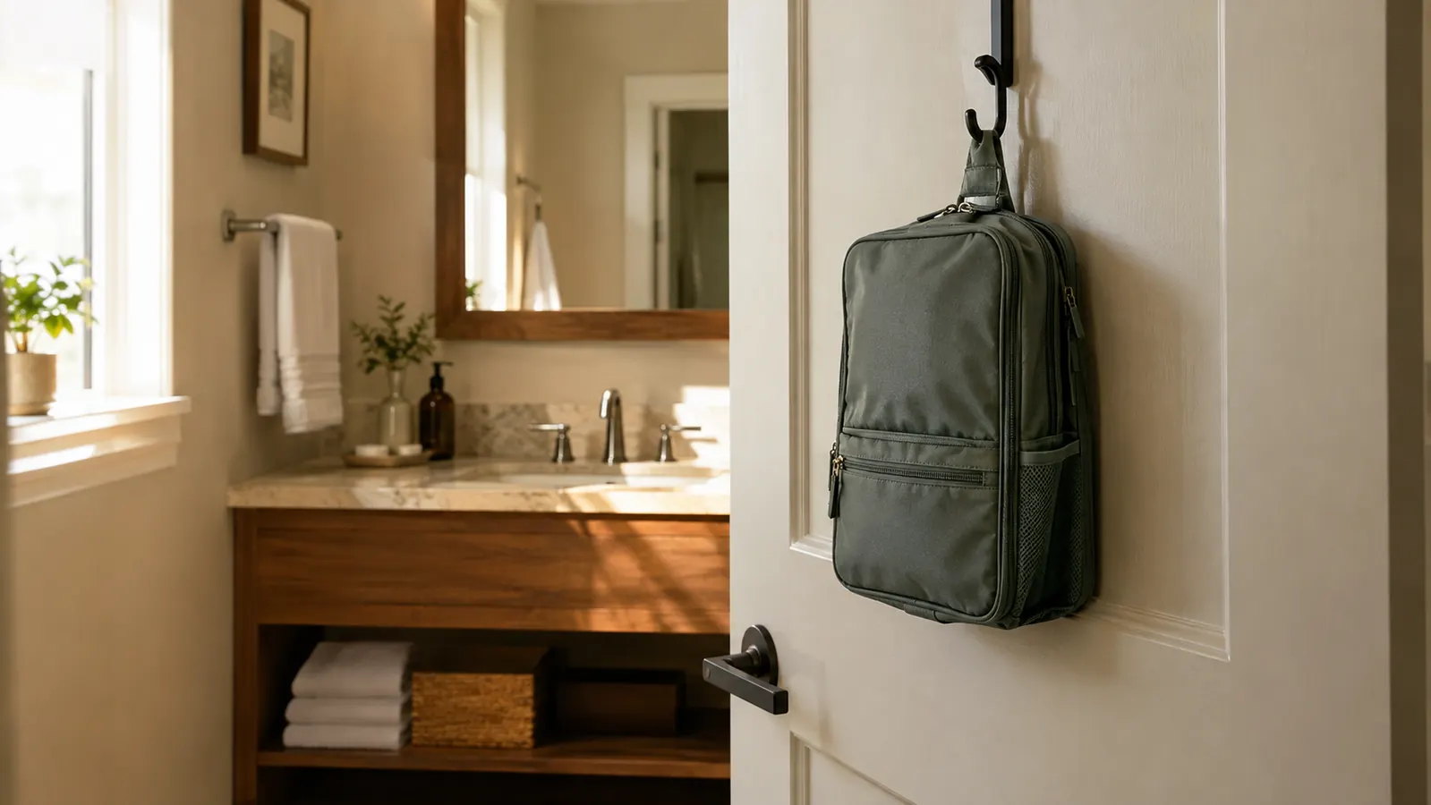 BAGSMART Hanging Toiletry Bag vs a Clear Quart Bag: Which Is Easier at the Airport?